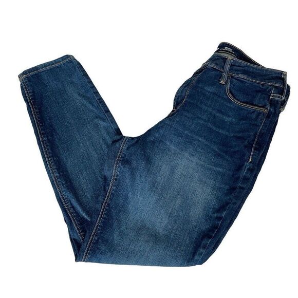 Womens Old Navy Rockstar Jeans Super Skinny High Rise Sz 14 Dark Wash Slim Pocke - Picture 5 of 9